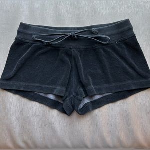 HARD TAIL black terry cloth shorts